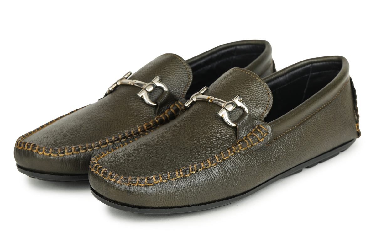 Horsebit Loafers - Olive (8 only)