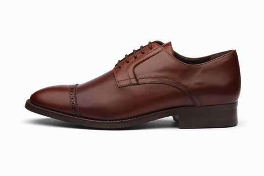 Cap Toe Brogue Derby - Brown