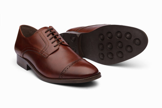 Cap Toe Brogue Derby - Brown