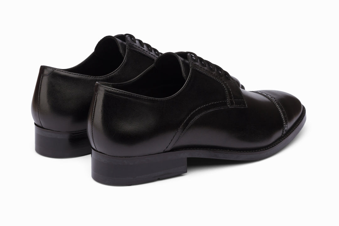 Cap Toe Brogue Derby - Black