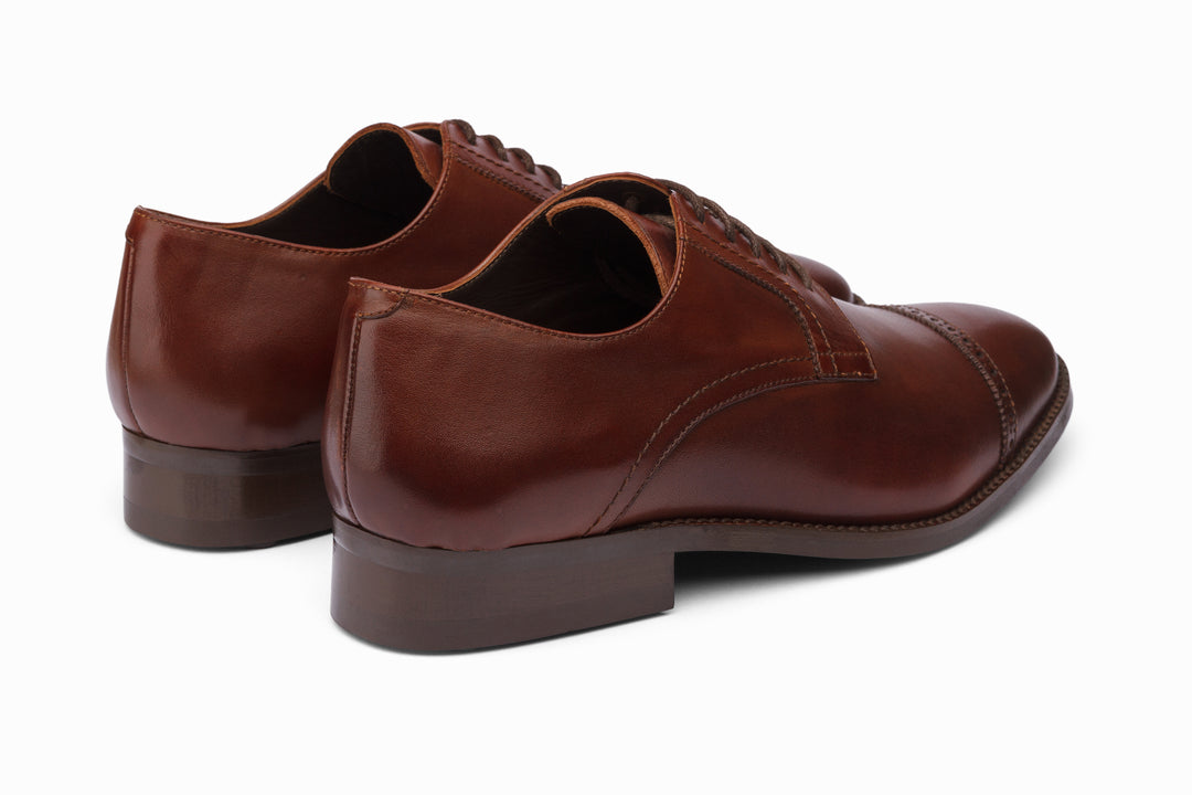 Cap Toe Brogue Derby - Brown