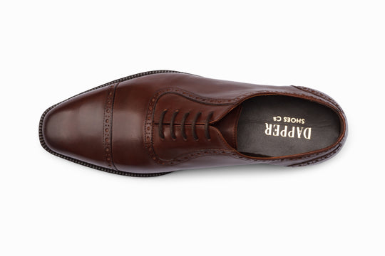 Brown Adelaide Oxford — sole view — Dapper Shoes Co.