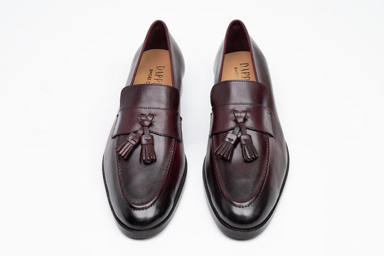Soft Unlined Tassel Loafers - Burgundy