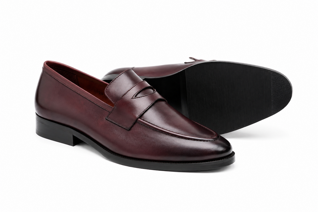 Soft Unlined Penny Loafer - Burgundy