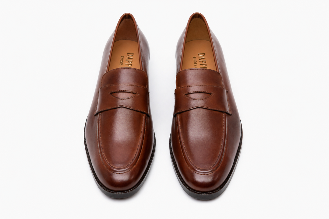 Soft Unlined Penny Loafer in brown leather - Dapper Shoes Co.