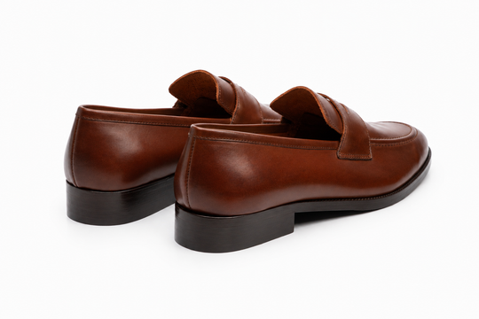 Soft Unlined Penny Loafer in brown leather - Dapper Shoes Co.
