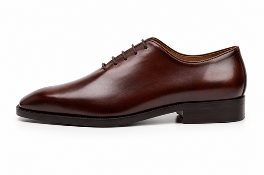 Wholecut Oxford in brown calfskin leather - Dapper Shoes Co.